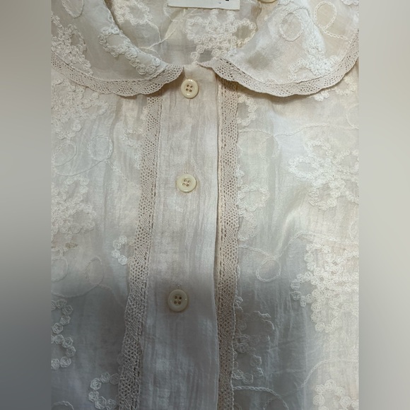 NWOT Elegant Lace Embroidered Cream Dress - Picture 11 of 11